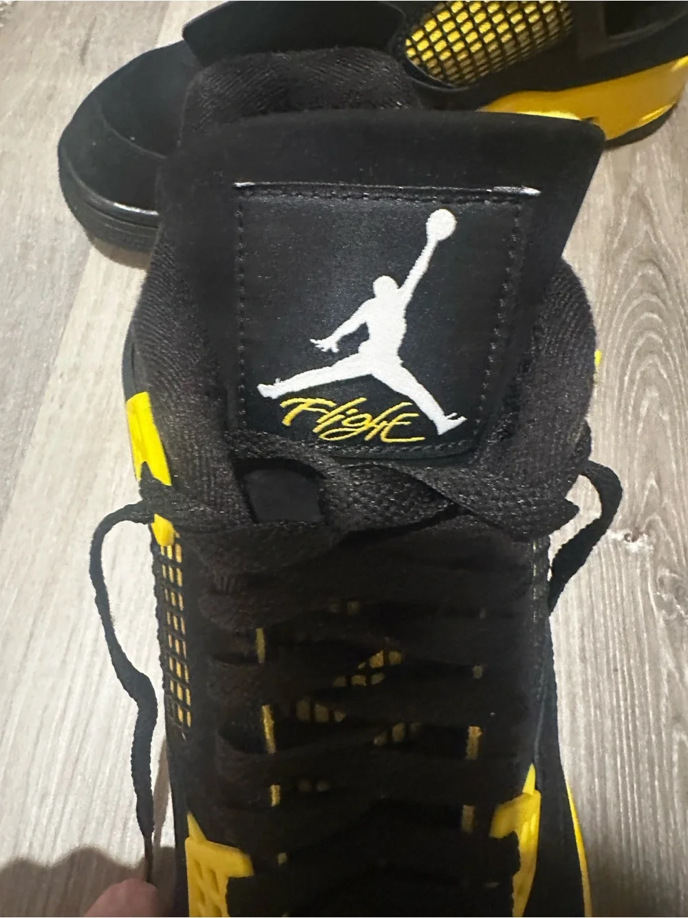 Jordan Men’s Black and Yellow Retro Sneakers